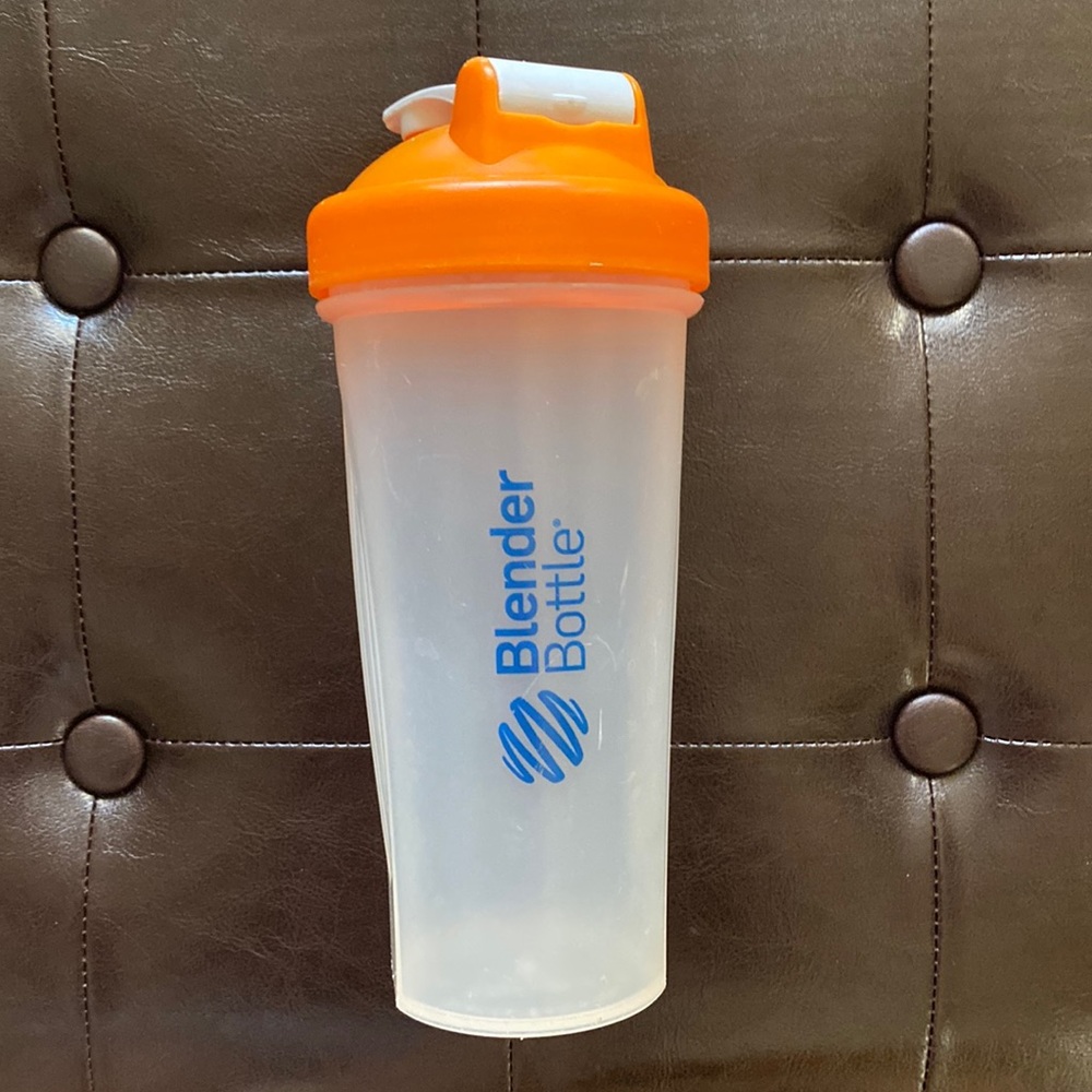Blender Bottle Clear and Orange